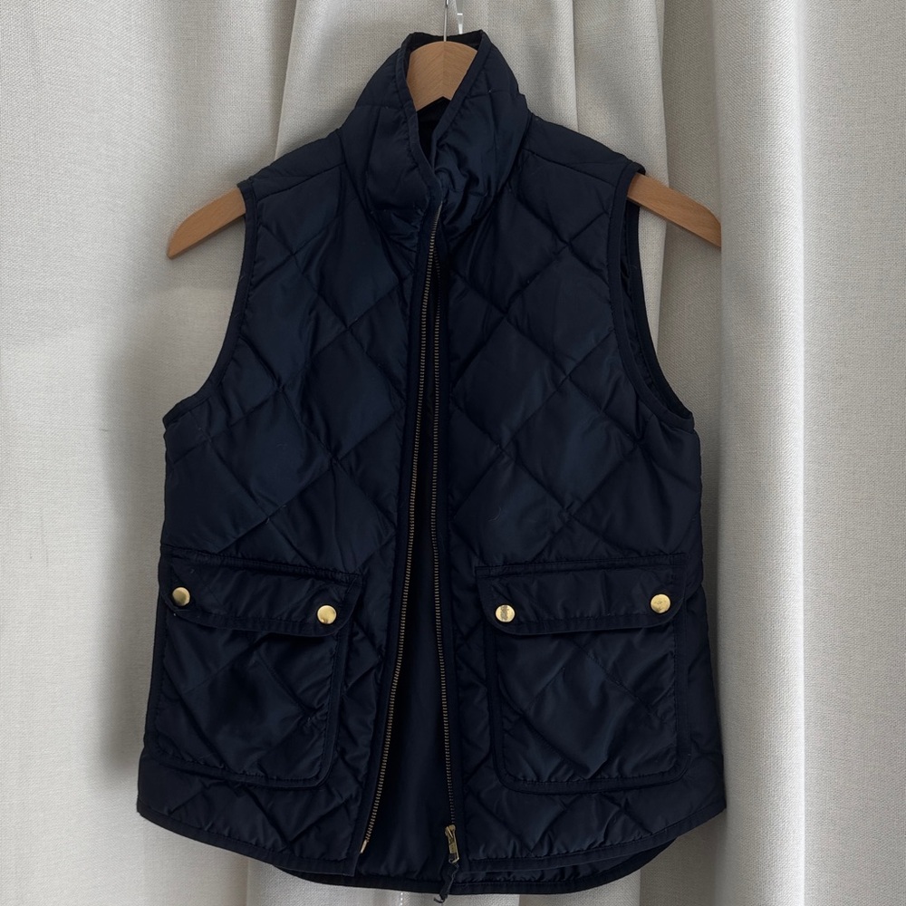 J.Crew Navy Quilted Puffer Vest